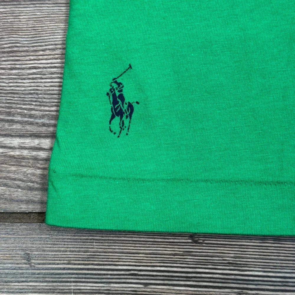 Polo Ralph Lauren Mens Script Logo Graphic T-Shirt Green Navy Size‎ XLT Tall NWT